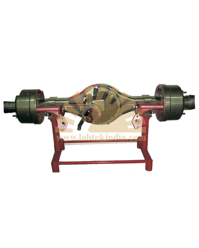 Cut section model of fully floating differential And rear wheel mechanism (working)