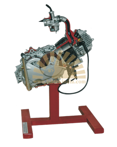 Cut sectional model of four stroke single Cylinder engine assembly